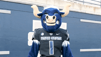 Slide Away Big Blue GIF by Utah State University