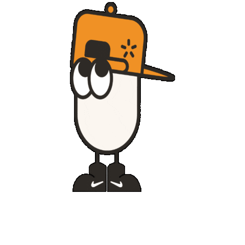 Happy Orange Sticker by Steven Boot