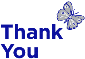 White Butterfly Thank You Sticker by imperio