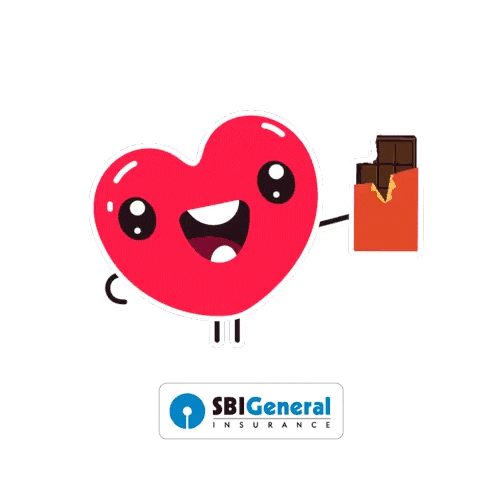 Heart Chocolate GIF by SBI General Insurance