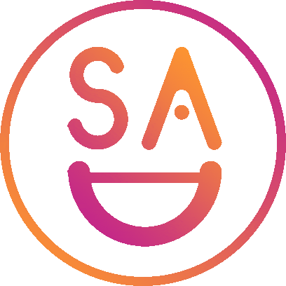 Happy Sajaart Sticker by Saja Art Design