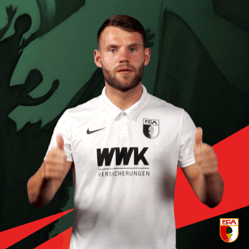Football Thumbs Up GIF by FC Augsburg 1907