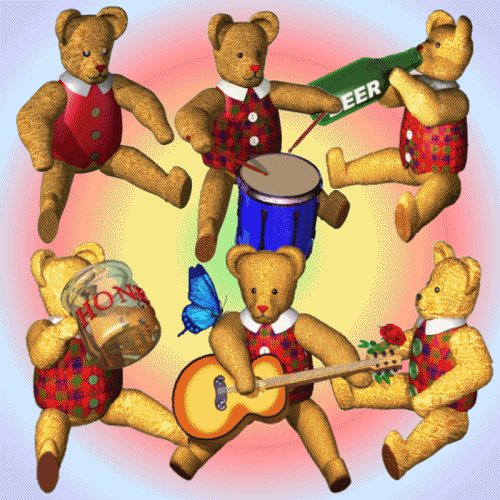 dotdave teddy bear teddy bears teddy bear and rose teddy guitar GIF