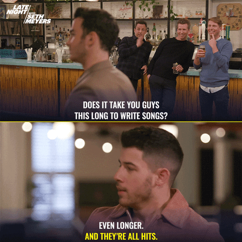 Nick Jonas Song GIF by Late Night with Seth Meyers