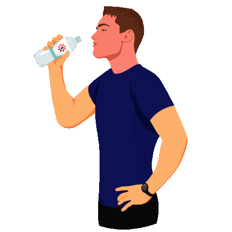 Guy Drinking Water Gif