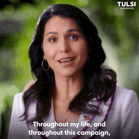Drops Out Tulsi Gabbard GIF by Election 2020