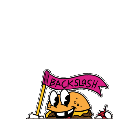 Backslash Burger Sticker