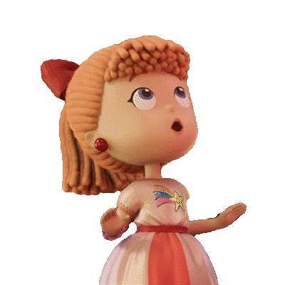 Cute Girl Wow Sticker by TheTinies