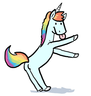  dance crazy rainbow unicorn GIF