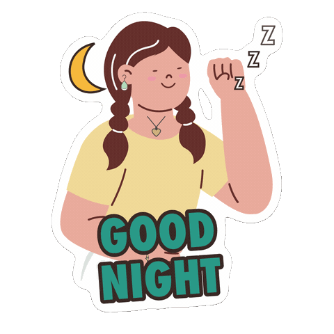 Sleepy Good Night Sticker by Meet the Batches