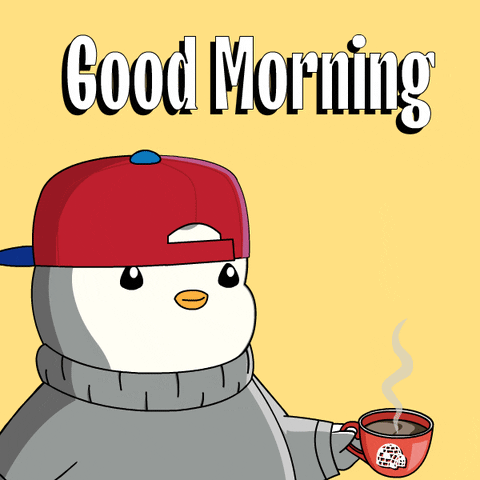 Tired Good Morning GIF by Pudgy Penguins