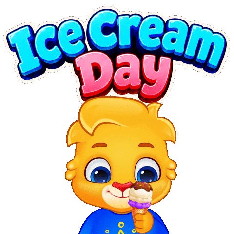 Happy Ice Cream Sticker by Lucas and Friends by RV AppStudios