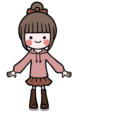 Happy Girl Sticker by おちょう