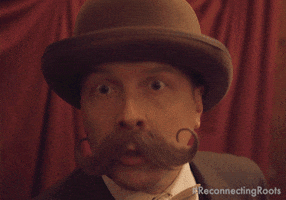 Murder Mystery Mustache GIF by Reconnecting Roots