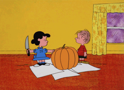 Image result for charlie brown pumpkin gif