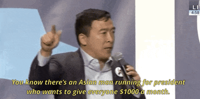 Andrew Yang Iowa Democratic Party Hall Of Fame Forum GIF