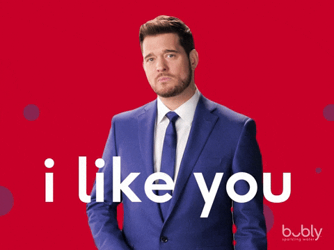 Michael Buble Flirting GIF by bubly - Find & Share on GIPHY