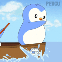 Penguin Boat GIF by Pudgy Penguins