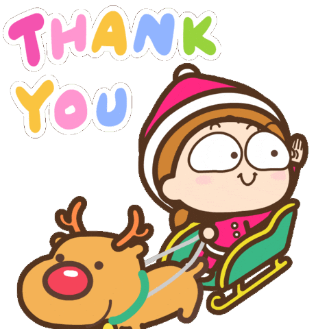 Happy Christmas Thank You Sticker