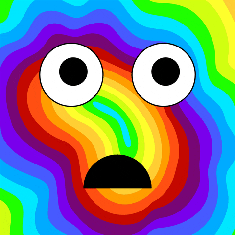Rainbow Face GIF by Jen Stark