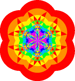 Rainbow Flower Sticker