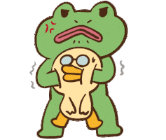 Duck Frog Sticker