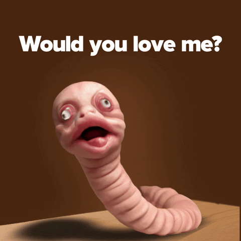Love Me Worm GIF by Sealed With A GIF