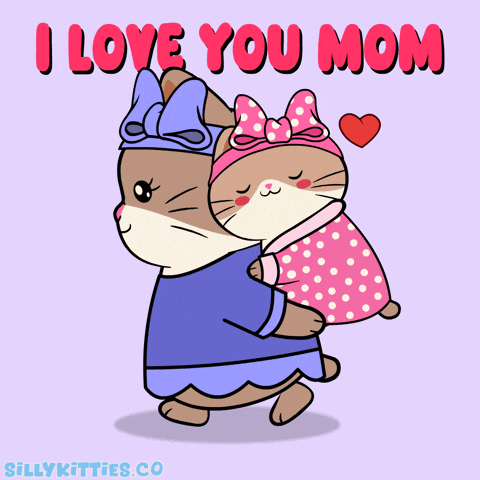 silly kitties thank you mama mom gif