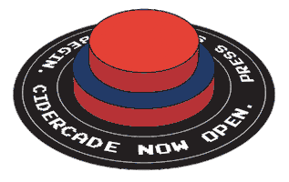 Video Game Press Start Sticker by Bishop Cidercade