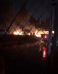Debris Evident as Emergency Services on Scene of Plane Crash in El Cajon