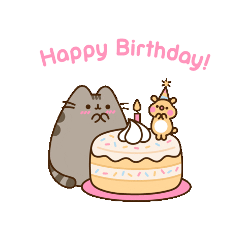 Celebrate Happy Birthday Sticker by Pusheen