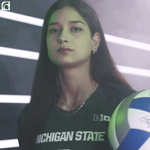 Msu Spartans Michigan State Volleyball GIF by Michigan State Athletics