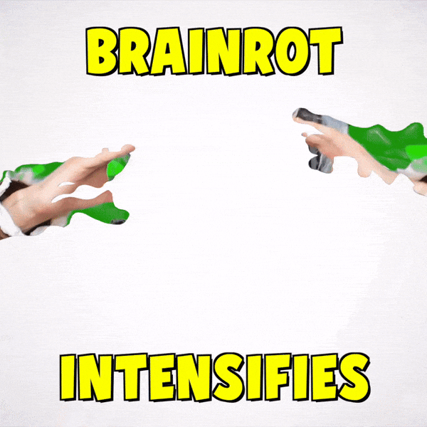 Two screens, double the attention - split screen brain overload GIF