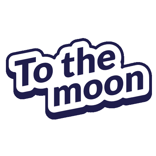 To The Moon Word Sticker by Ripio