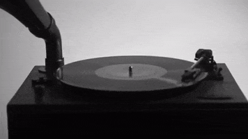black and white spinning GIF by Vinyl Me, Please