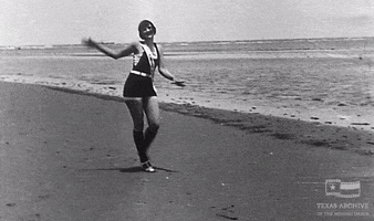 high kick beach GIF by Texas Archive of the Moving Image