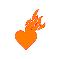 fire heart Sticker by Evil Love Barcelona
