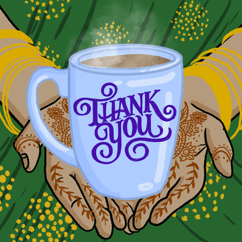 Hot Coffee Thank You GIF by Hello All