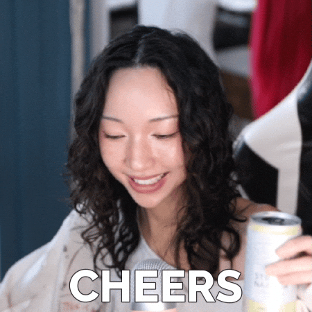 Beautiful Girl Cheers GIF
