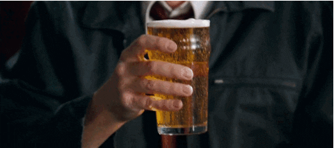  simon pegg cheers shaun of the dead pint all blow over GIF