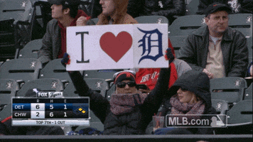 Major League Baseball Love GIF by Detroit Tigers