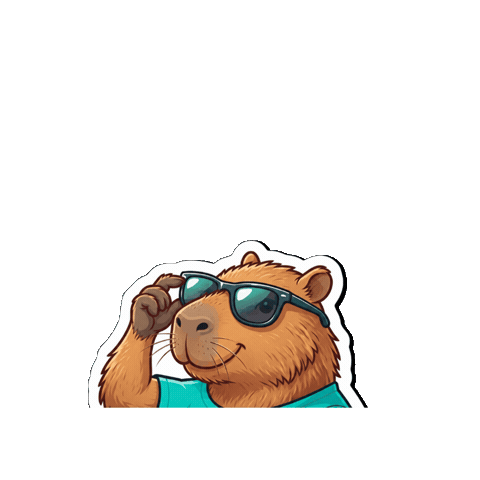 Capybara Sticker by Sicoob Alto Vale