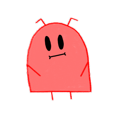 Awkward Cute Alien Sticker