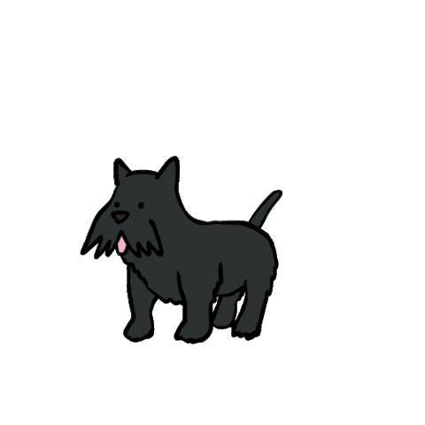 Peeing Black Dog Sticker by raffa-bert
