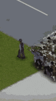 Walking Away Zombie GIF