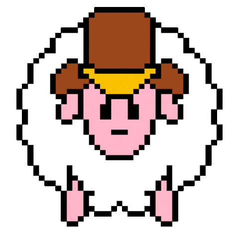 Cowboy Sheep Sticker by MontanaPBS
