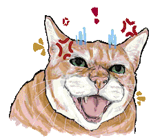 Angry Ginger Cat Sticker