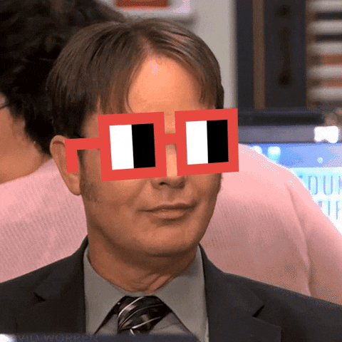 The Office Glasses GIF by nounish ⌐◨-◨