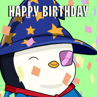 Celebrate Happy Birthday GIF by Pudgy Penguins