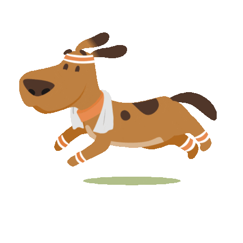 dog running animation gif
